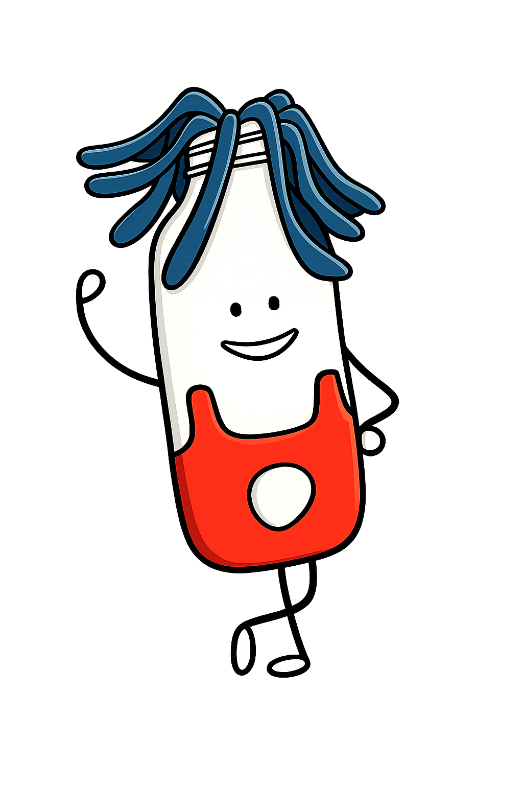 JDee, la mascotte del Junior Design Lab, saluta